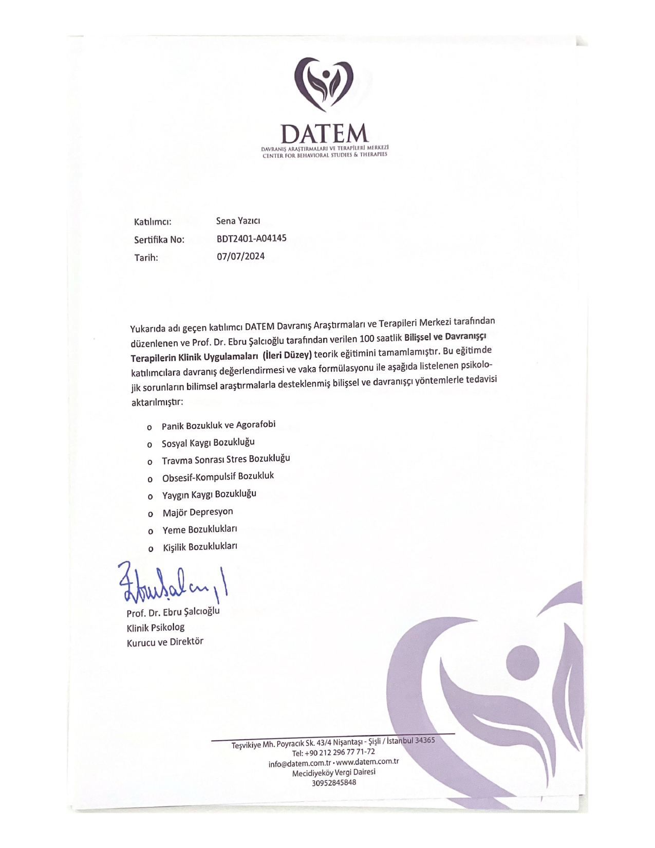 Bilişsel ve Davranışçı Yaklaşımların Uygulamaları (İleri Düzey)